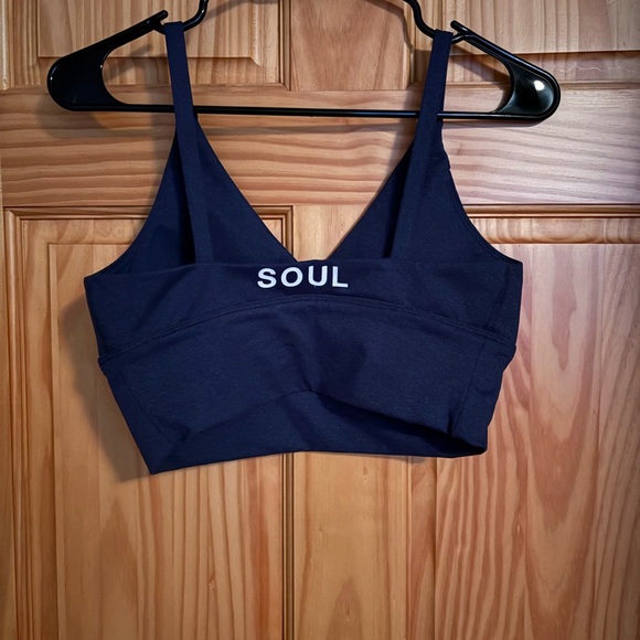 Soul Cycle Sports Bra- Like New! Heathered Navy - Picture 3 of 4